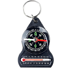 M3 트리형 나침반 온도계 키체인
