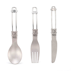 (Ti5300) 티타늄 폴딩 커틀러리 세트